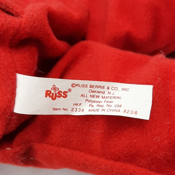 Russ Christmas Troll Doll 2338 Santa Hat Pajamas Green Hair 13" Soft Body Vtg - Picture 8 of 8